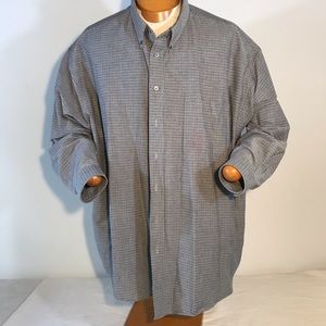 Sz 4XL Studio Bill Blass Gray Dress Shirt